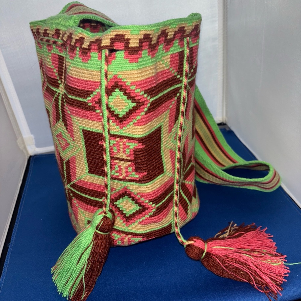 Mochila Girl Wayuu Columbia Bag Drawstring Crossbody